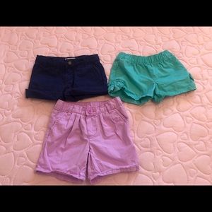 Bundle Set of 3 toddler girl shorts 2t